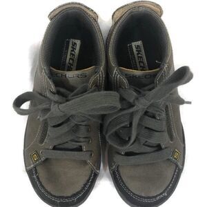 Boys Canvas‎ Olive Green Skechers Sneakers 12.5